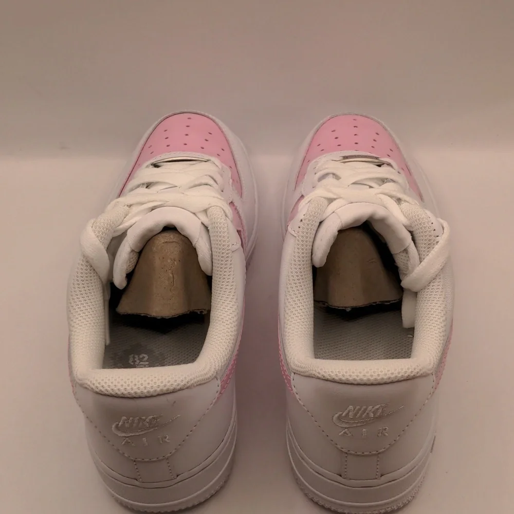 New Nike Air Force 1 Women's Custom Sneakers Pink/White Sz 5 - Picture 6 of 14